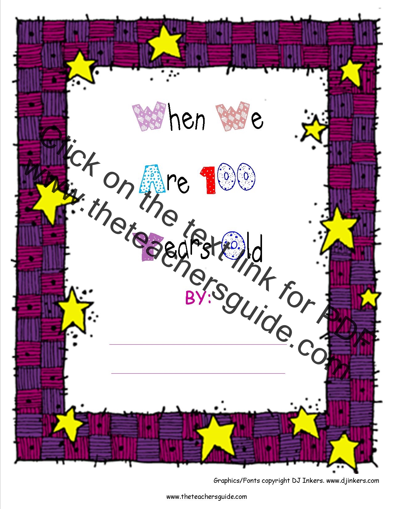 The Teacher's Guide 100th Day of School Theme Page