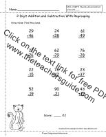 two digit addition and subtraction mixed worksheets
