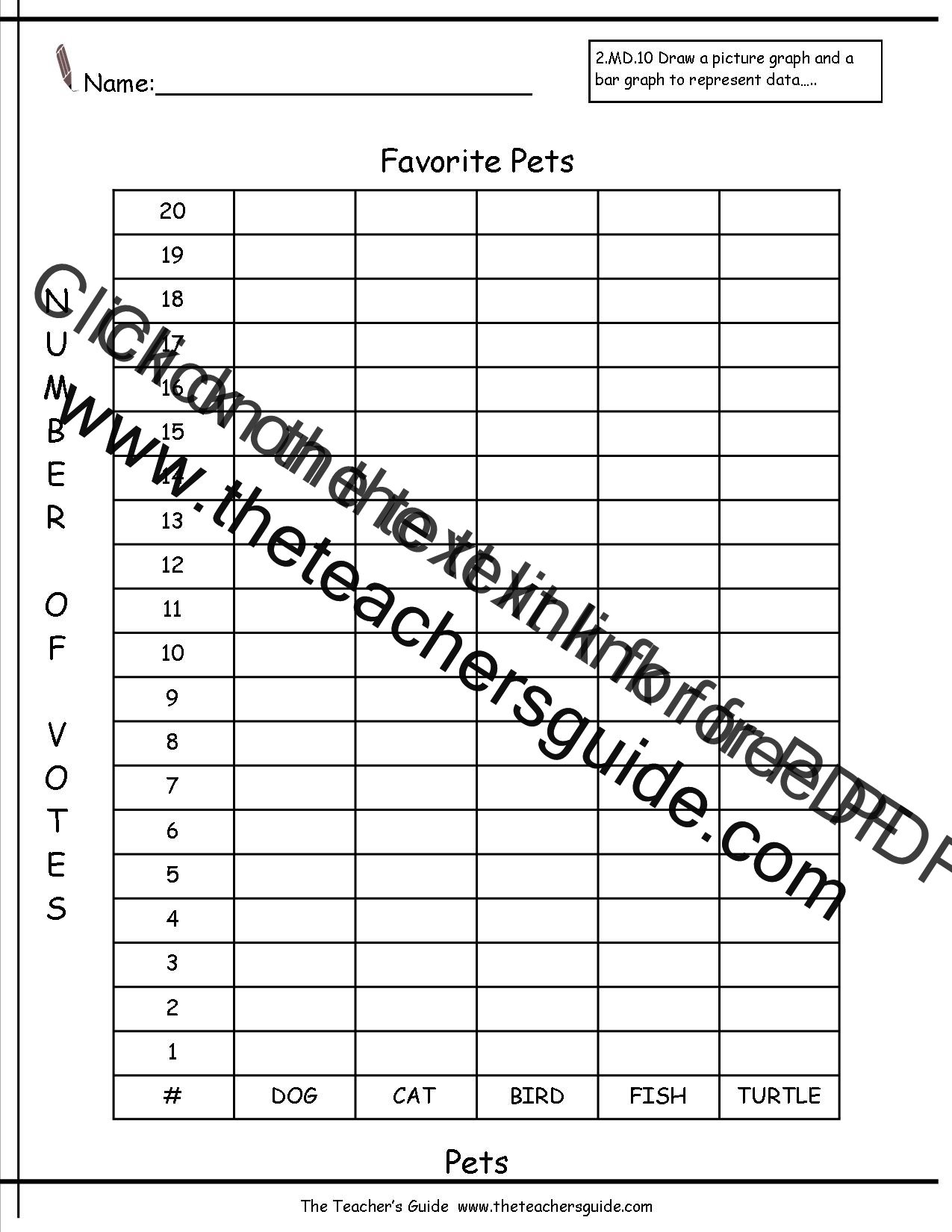 Reading and Creating Bar Graphs Worksheets from The Teacher's Guide1275 x 1650