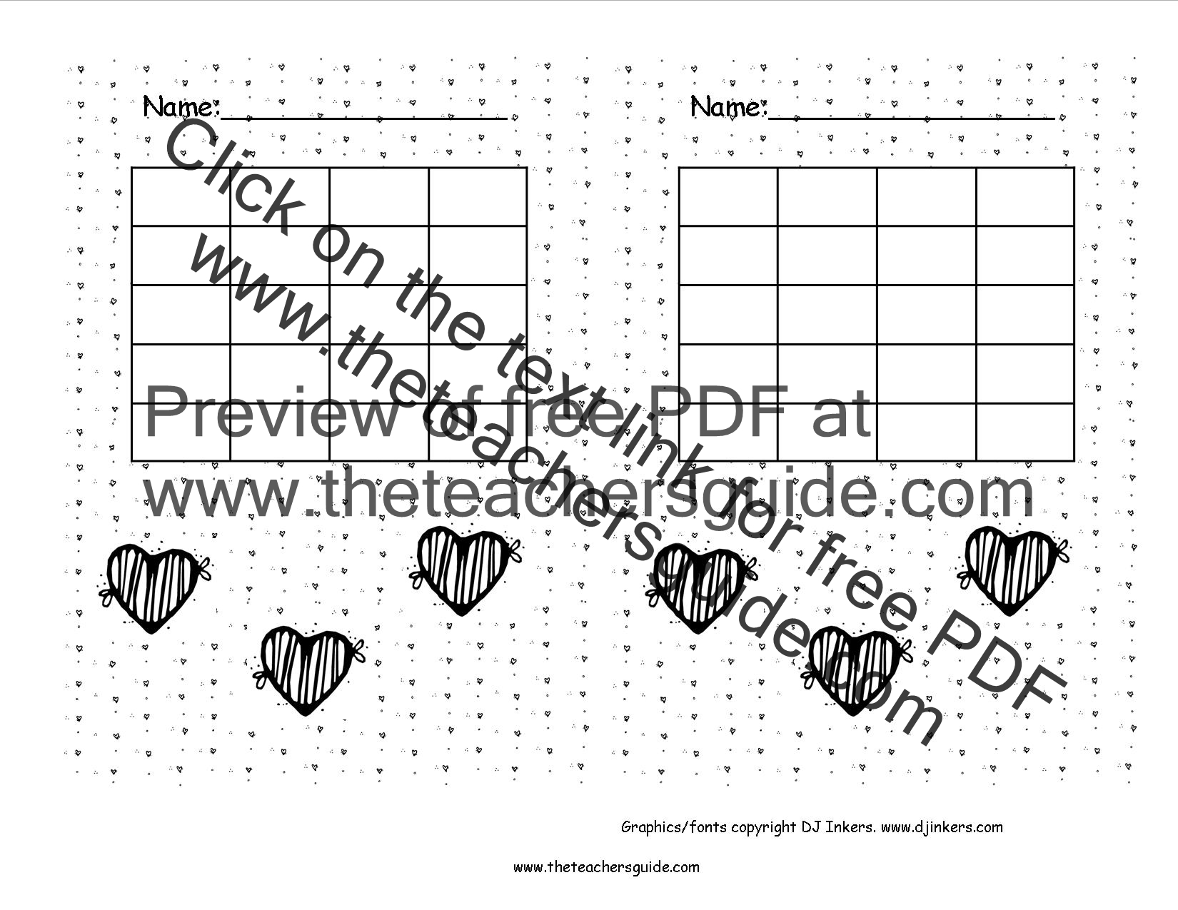 February Sticker Chart