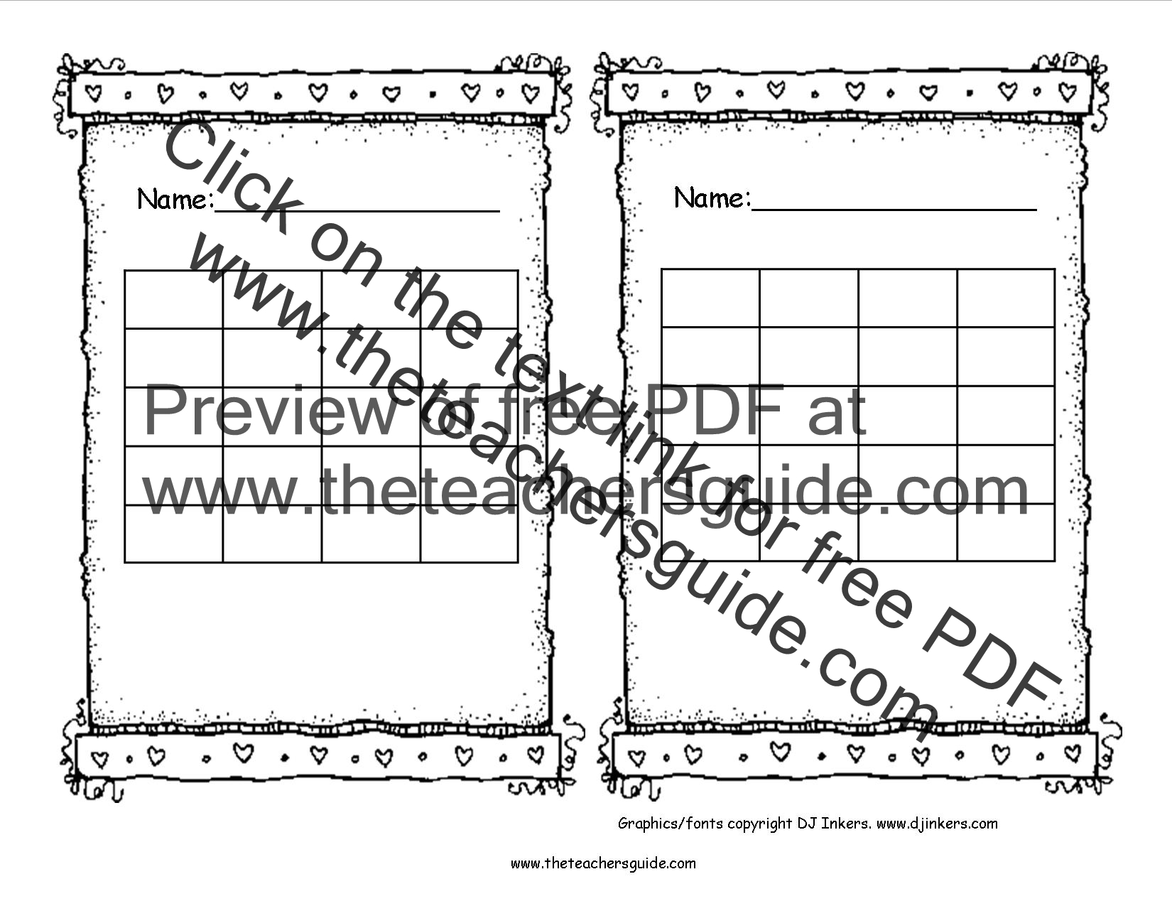 Editable Blank Chart Template