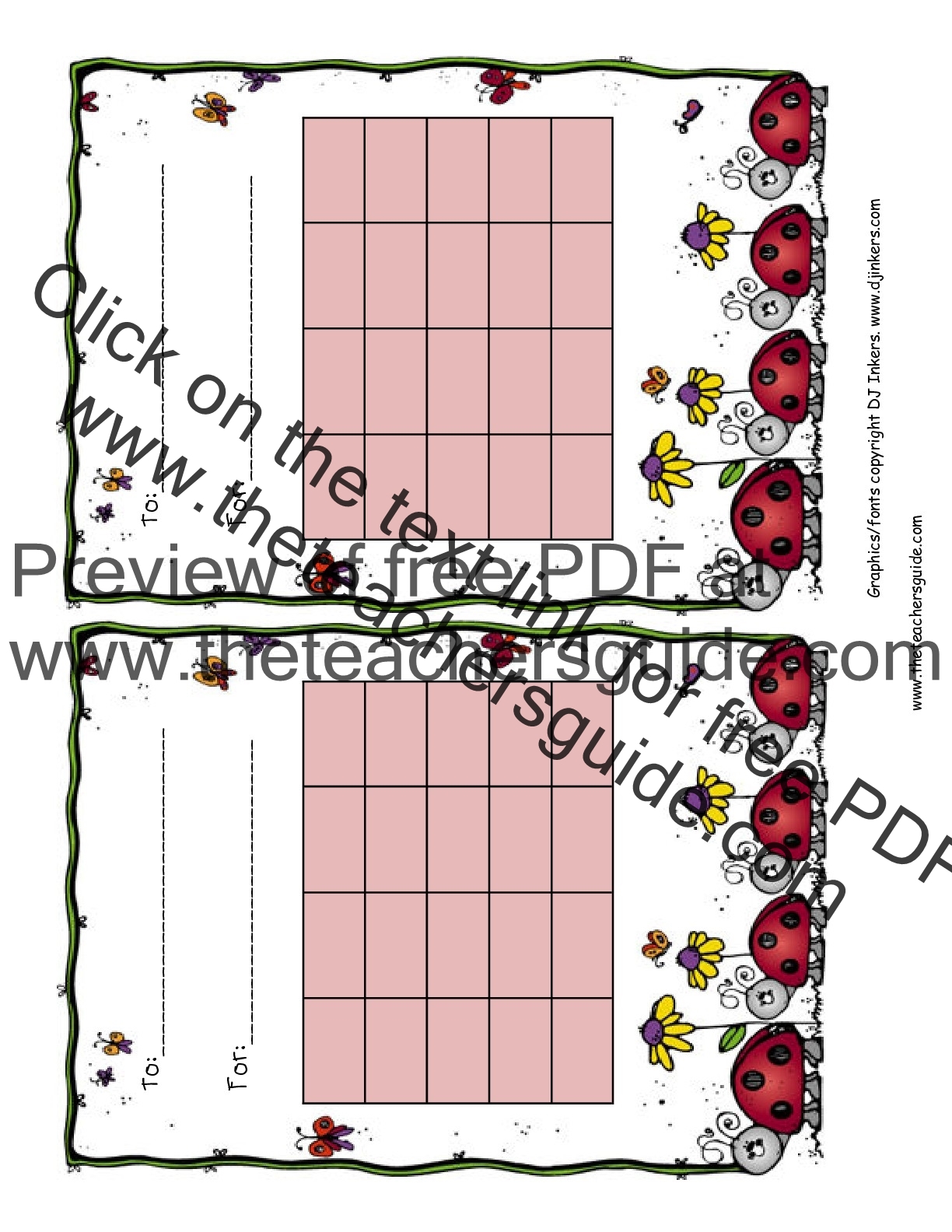 Classroom Sticker Chart Printable