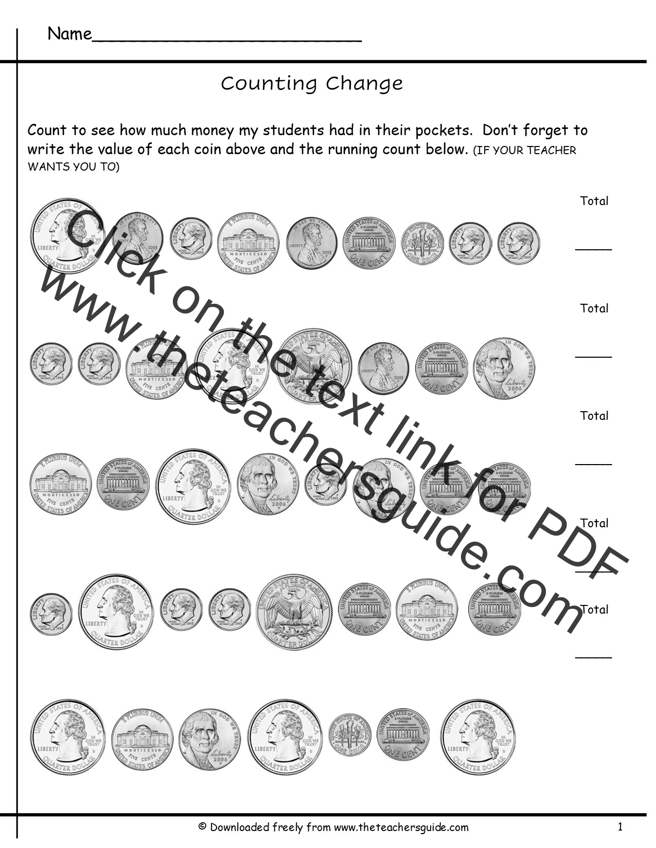 Values Of Coins Worksheet Worksheet List