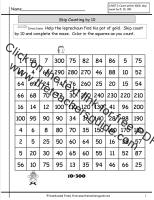 skip counting by 10 maze worksheet
