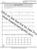 skip counting by 5 worksheet