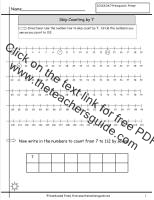skip counting by seven worksheet