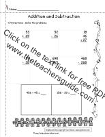 february addition subtraction worksheets