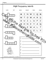 first grade wonders unit five week five printouts high frequency words practice