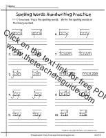 first grade wonders unit five week five printouts spelling handwriting