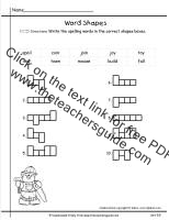 first grade wonders unit five week five printouts spelling word shapes
