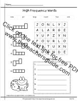 wonders first grade unit five week one printout high frequency words worksheet