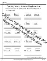 first grade wonders unit five week three printouts spelling handwriting