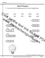 first grade wonders unit five week three printouts spelling word shapes