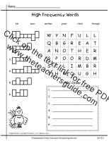first grade wonders unit five week two printouts high frequency words sheet