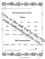 first grade wonders unit five week two printouts words quiz