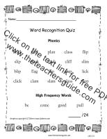 first grade wonders unit one week three word quiz