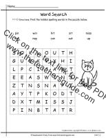 first grade wonders unit one week two spelling word search