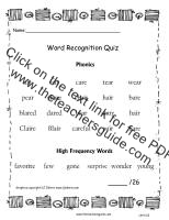 first grade wonders unit six week five word quiz