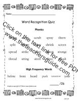 first grade wonders unit six week four word quiz