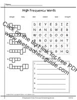 first grade wonders unit six week one printouts high frequency words sheet