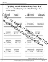 first grade wonders unit six week two printouts spelling words handwriting