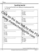 first grade wonders unit six week two printouts spelling test pick