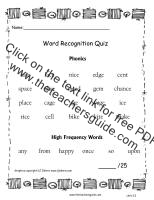 first grade wonders unit three week three word quiz