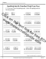 first grade wonders unit 3 week 2 spelling handwriting practice