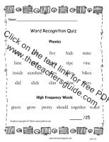 first grade wonders unit 3 week 2 word quiz