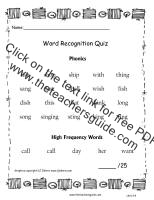 first grade wonders unit two week four word quiz