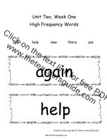 wonders 1st grade high frequency words printout