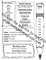 wonders first grade unit two week two weekly outline