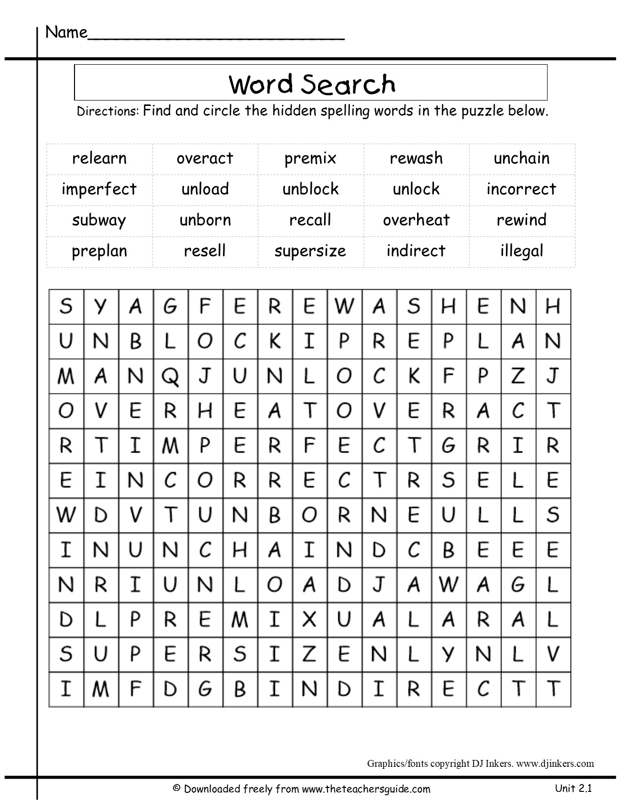 Fourth Grade Vocabulary Worksheets