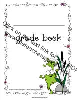 frog theme grade book