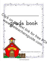 school house theme grade book