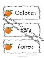october word cards