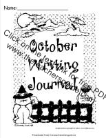 october writing journal printout