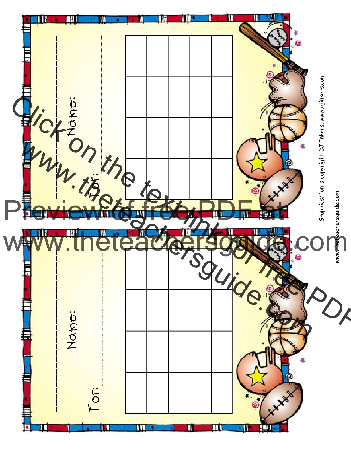 Incentive Chart Printable Free