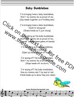 babybumble bee lyrics printout