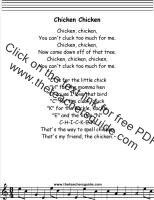 chicken chicken lyrics printout