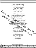 circus song lyrics printout