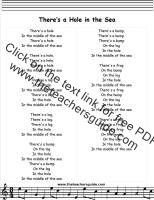 hole in the middle of the sea lyrics printout