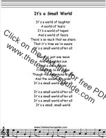 it's a small world lyrics printout