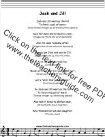 jack and jill lyrics printout