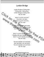 london bridge is falling down lyrics printout