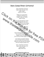 Peter Cottontail lyrics printout