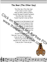 The Bear lyrics printout