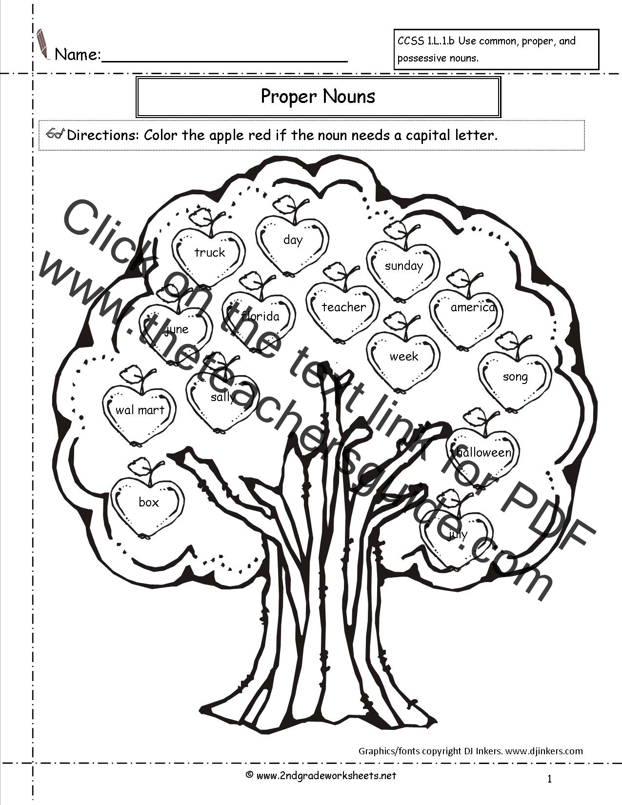 Nouns Worksheet Proper Nouns Worksheet Free Kindergarten Worksheets