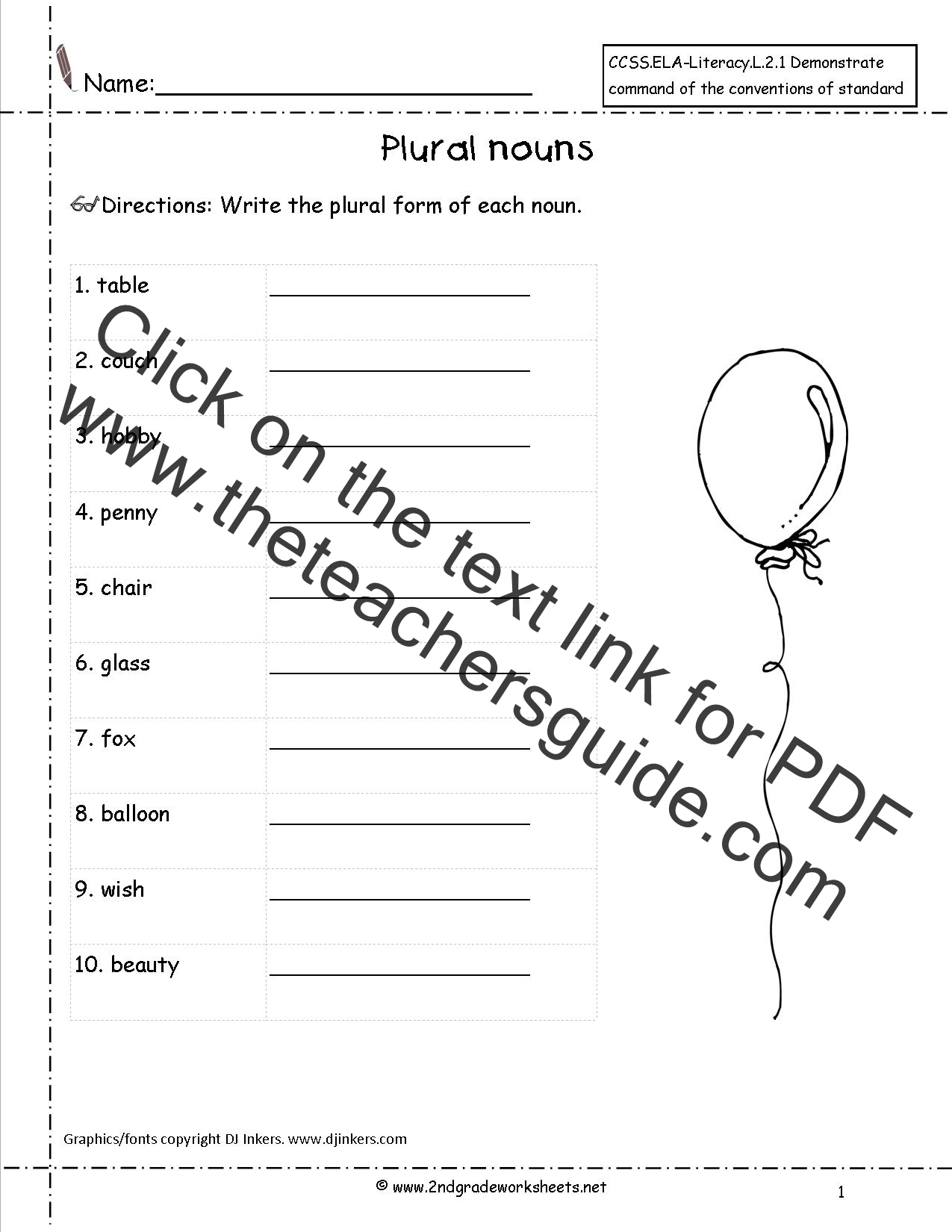 singular-and-plural-nouns-worksheets-from-the-teacher-s-guide