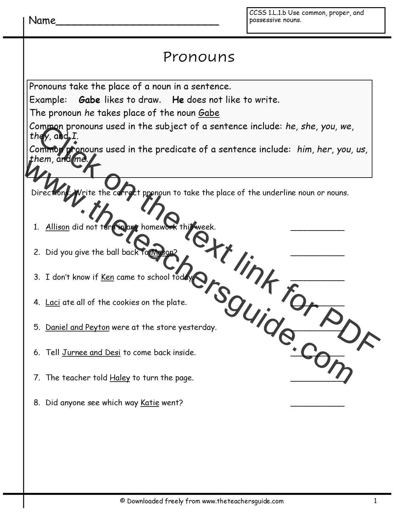 pronouns-nouns-worksheets-from-the-teacher-s-guide